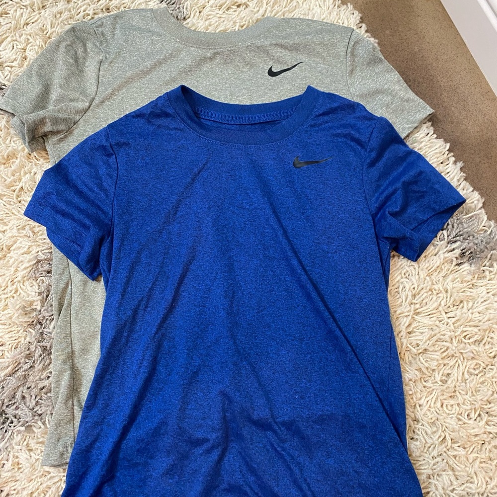 Two nike dri fit t shirts
